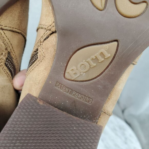 Born Shoes Womens Size 6 Brown Suede Caley Ankle Booties *Read* - Picture 8 of 12